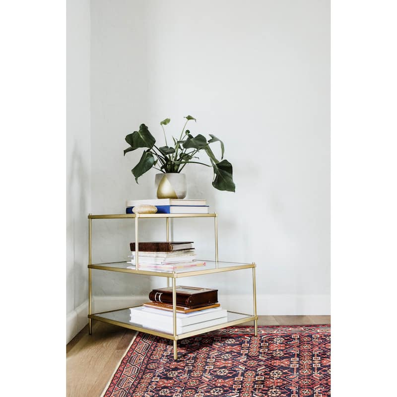 ECARPETGALLERY Hand-knotted Andelz Navy Wool Rug - 3'7 x 9'6