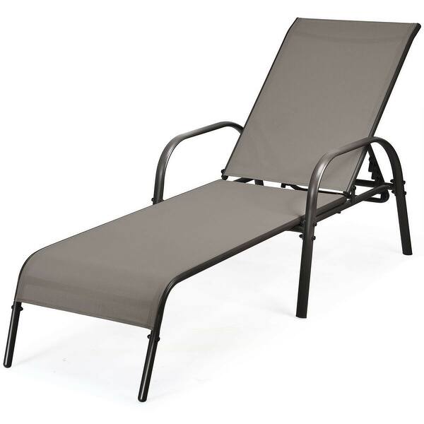 Shop Outdoor Patio Chaise Lounge Chair Sling Lounge Recliner Overstock 32306190
