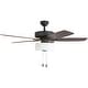 preview thumbnail 8 of 6, 52" Prominence Home Greybrook Bronze LED Farmhouse Ceiling Fan with Light, Pull Chain
