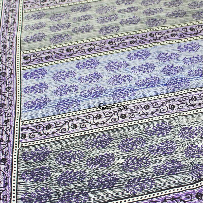Cotton Ferrera Floral Tablecloth Rectangle Blue - 70 x 104 in