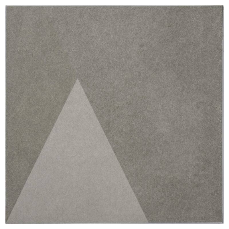 Cruz Bay Studio MKT61127 Shadows - 8" x 8" Encaustic Floor and Wall - Gray Matte