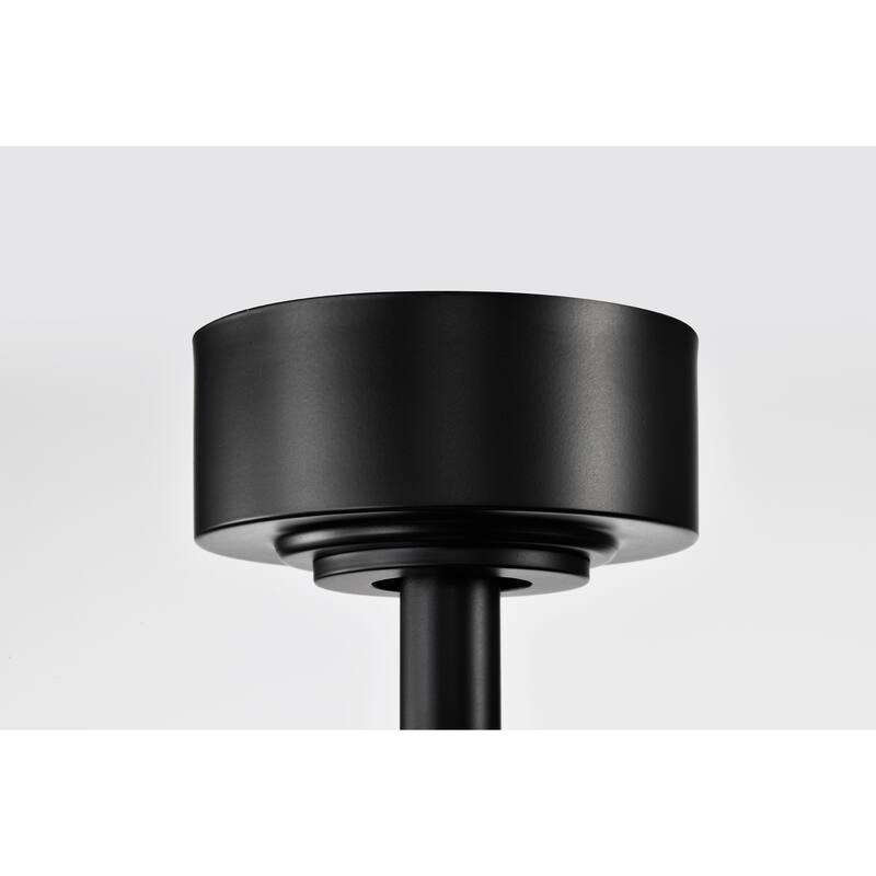 Matte Black and Gold 16 Inch Modern Fandelier