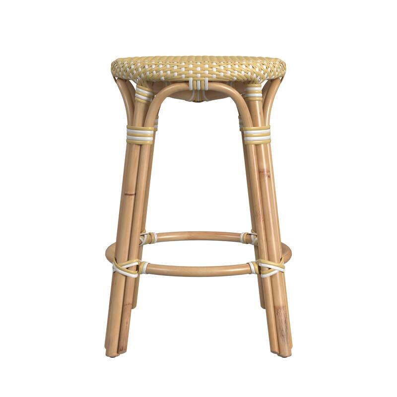 Tobias 24" Rattan Round Counter Stool
