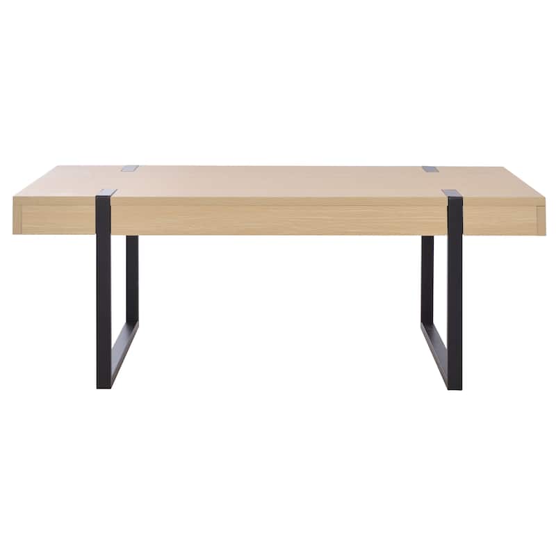 SAFAVIEH Home Klausner Coffee Table - 43"W x 23"D x 16"H - Sand/Black