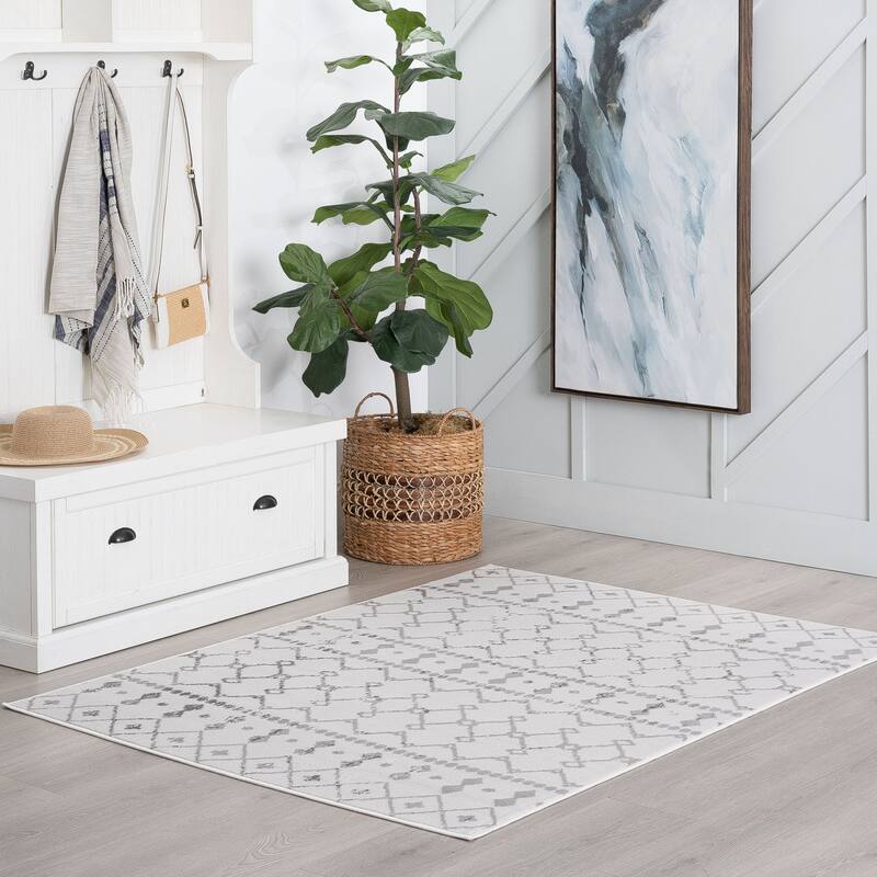 Linx Farmhouse Geometric Indoor Area Rug