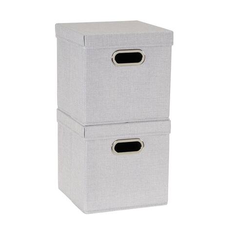 Collapsible Fabric Storage Cube Set 2pc