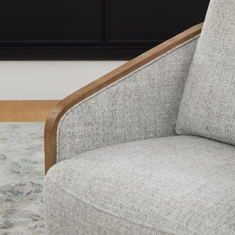 Skyler Modern Upholstered Living Room Swivel Bucket Accent Chair