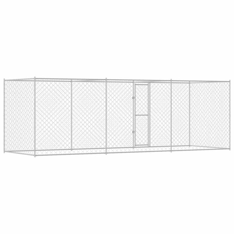 Dog Cage Silver 400/600/800 x 200 x 256 cm Galvanised Steel
