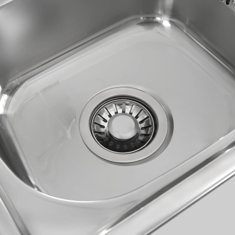 55.5" Outdoor Kitchen Island Metal Grill Cart with 304 Stainless Steel Sink