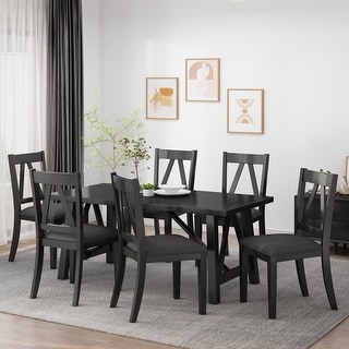 Fairgreens Farmhouse Wood 7 Piece Dining Set by Christopher Knight Home