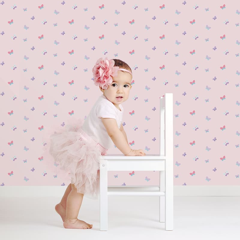 Galerie Wallcoverings Just 4 Kids 2 Butterflies Non-woven Matte Wallpaper Roll