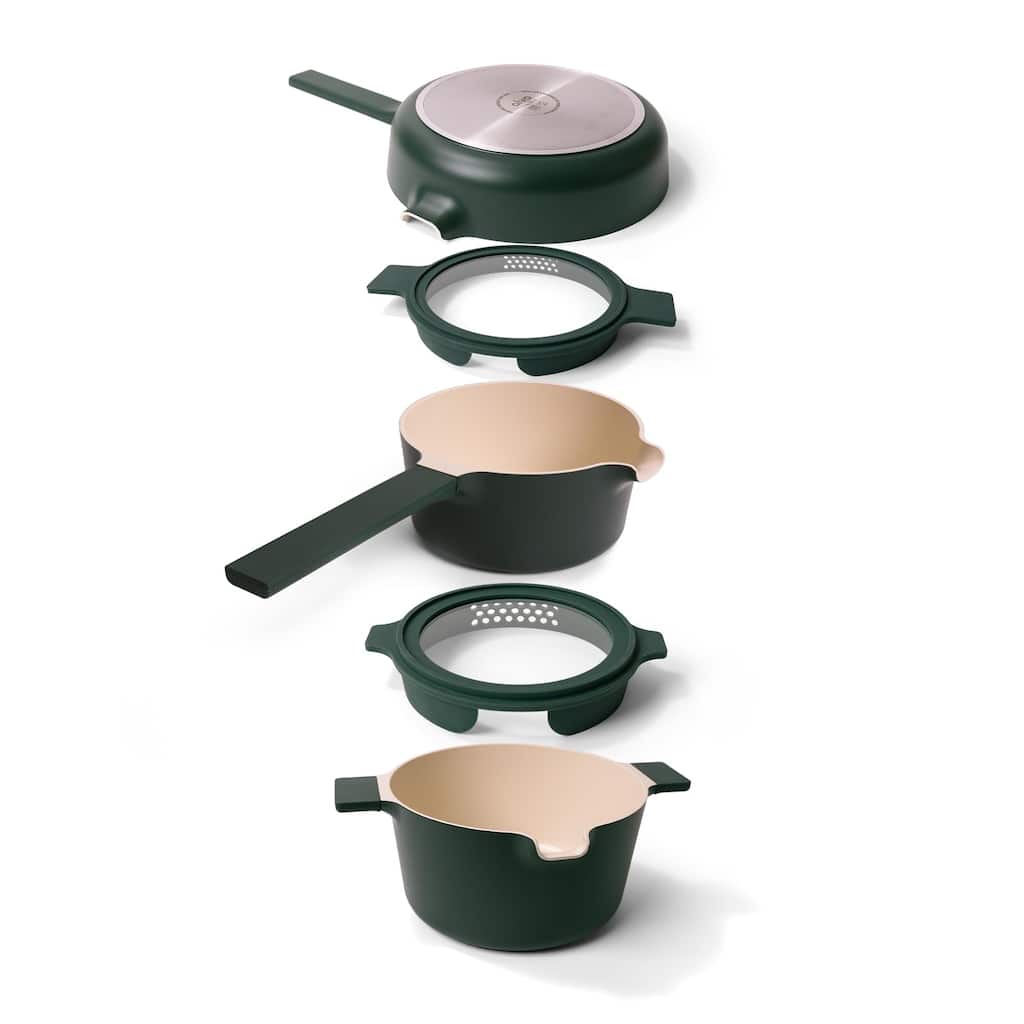 Alva Neat 5-Piece Recycled Aluminum Nonstick Cookware Set, PFAS Free