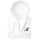 preview thumbnail 26 of 78, Sweet Kids 100% Polyester SUPER PLUSH Double Brushed Hooded Bathrobe with Purple Script Monogram M - Large