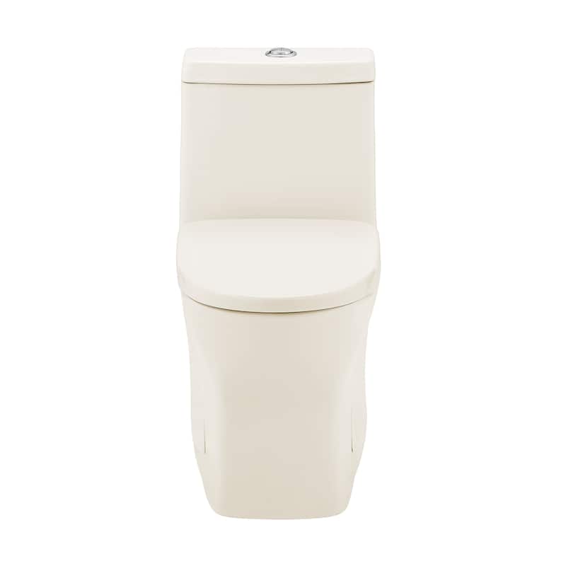 Mackenzie One-Piece 10" Rough-In 1.1/1.6 Gpf Dual Top Flush Round Toilet In Glossy Bisque