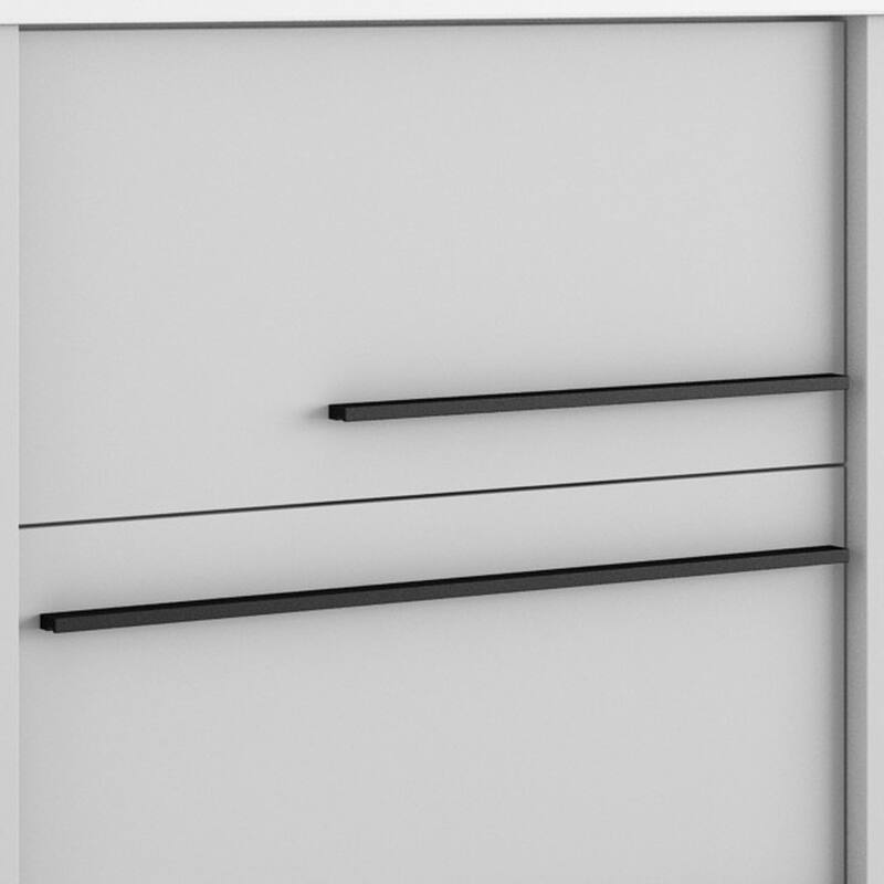 HomeRoots 24" Off White Wood Floating Bathroom Vanity With White Sink And Two Drawers - 24.00 in. x 24.60 in. x 21.60 in.