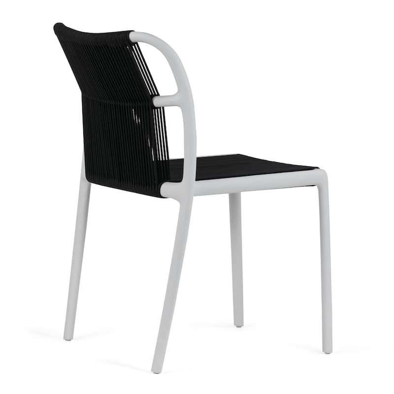 Belden Basma Black White Outdoor Dining 2 Seats Set