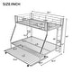 preview thumbnail 18 of 31, Industrial Style Twin over Full Bunk Bed with Twin Size Trundle,Two-Side Build-In Ladders,Sturdy Metal Frame