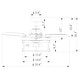 preview thumbnail 11 of 11, 36" Industrial Retractable 3-Blade Ceiling Fan Chandelier with Remote - 36-in