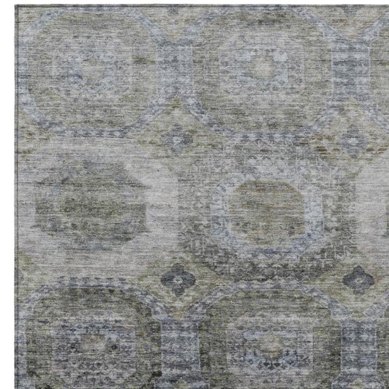 HomeRoots Medallion Transitional Rectangle Outdoor Rug