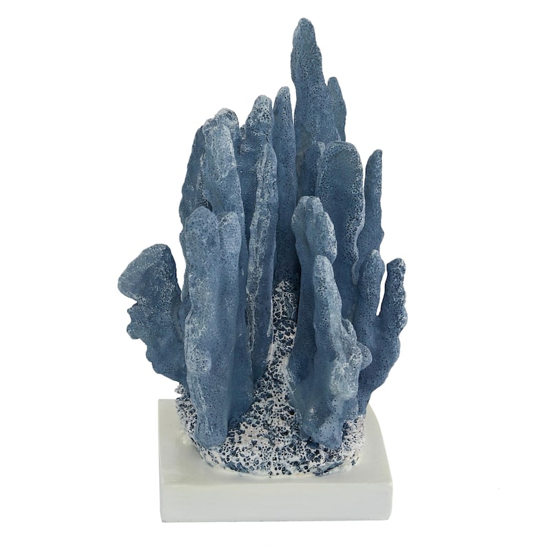 Polystone Coral Decorative Sculpture - Blue or White - Roche River Decor