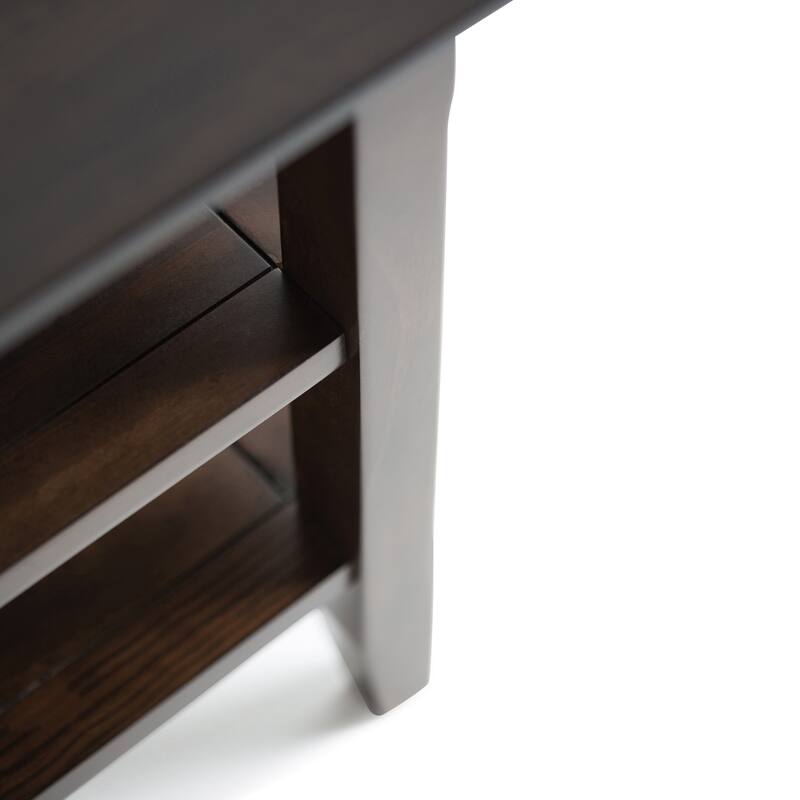 WYNDENHALL Normandy Solid Wood Square Transitional End Table - 19 inch Wide