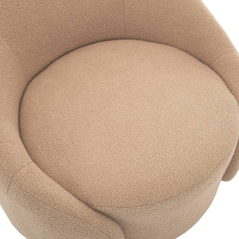 Modern Upholstered Swivel Barrel Chair Accent Lounge Chair