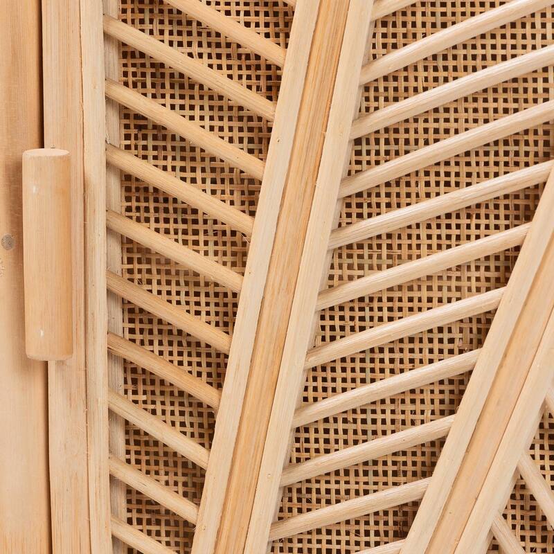 Carabella Bohemian Natural Rattan 2-Door Storage Cabinet