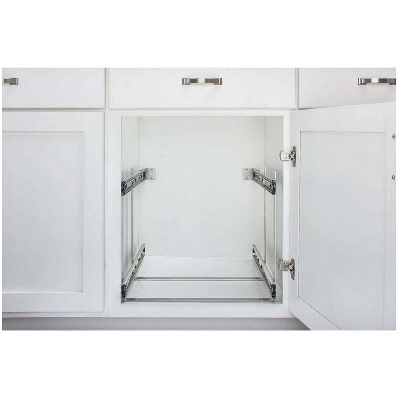 Rev-A-Shelf 5WB2 Series 9 Inch Pull Out Two-Tier Shelf Organizer