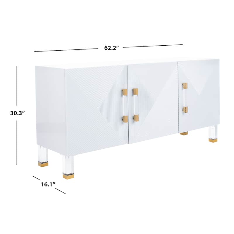 SAFAVIEH Home Poppy 3-Door Sideboard - 62"W x 16"D x 30"H