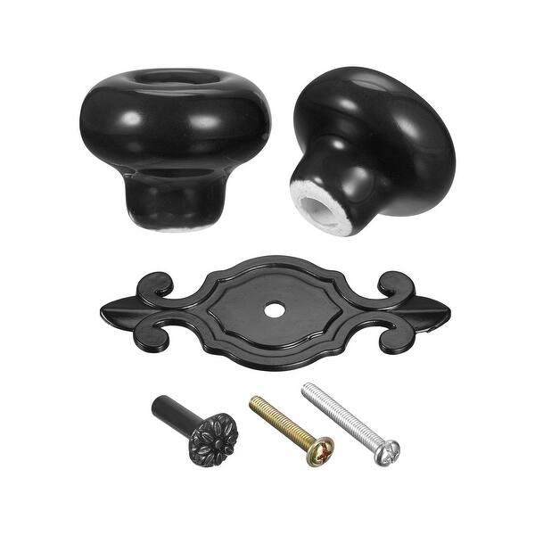 black knobs for dresser 12 Pack Flat Black Dresser Drawer Knobs Cone Shape, 1'' Diameter(LS745BK)