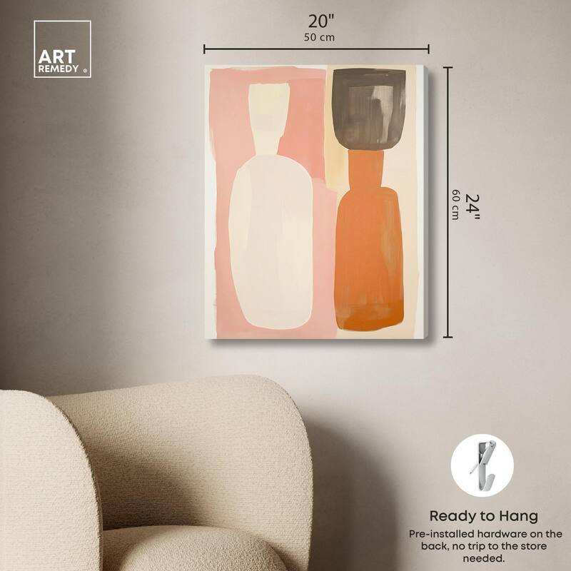 Pink Meets Clay II Canvas by Art Remedy, Gallery Wrapped