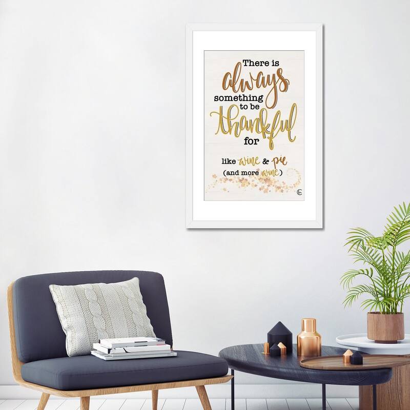 iCanvas "Thankful For Wine And Pie" by Fearfully Made Creations