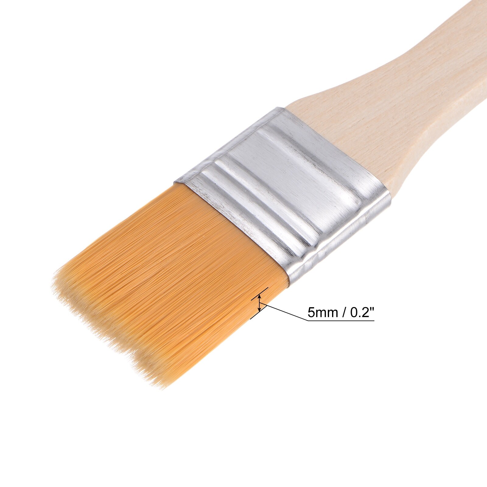 0.9 Width Small Paint Brush Nylon Bristle with Wood Handle Tool 6Pcs -  Yellow - Bed Bath & Beyond - 37387456