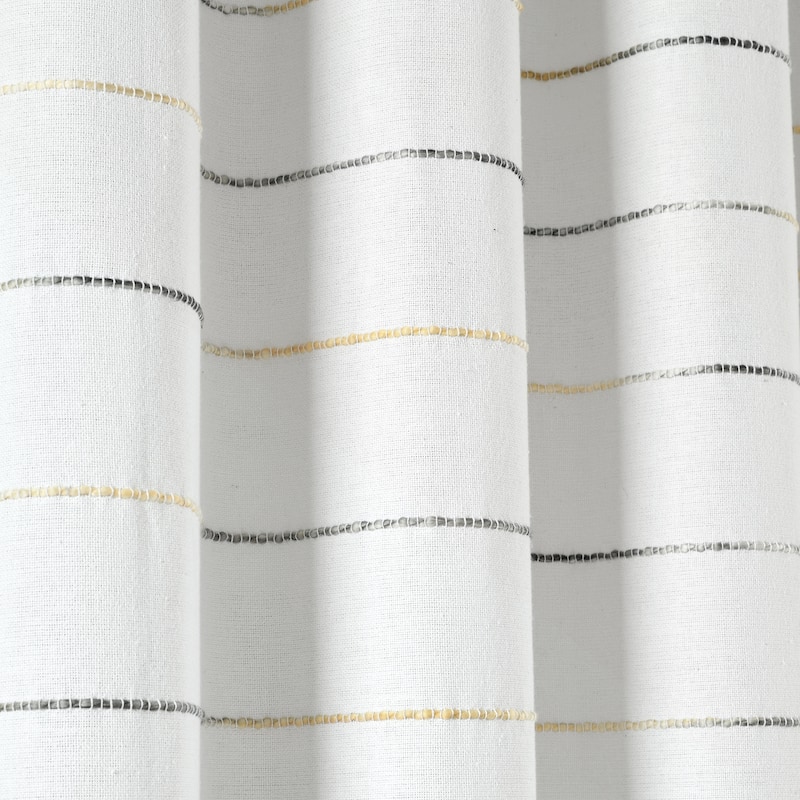 Carson Carrington Pajebo Ombre Stripe Cotton Curtain Panel Pair