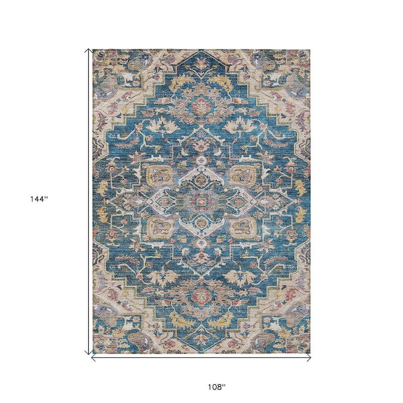 HomeRoots Oriental Traditional Rectangle Outdoor Rug