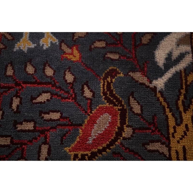 Animals Pictorial Ziegler Indian Runner Rug Handmade Wool Carpet - 2'5"x 7'11"