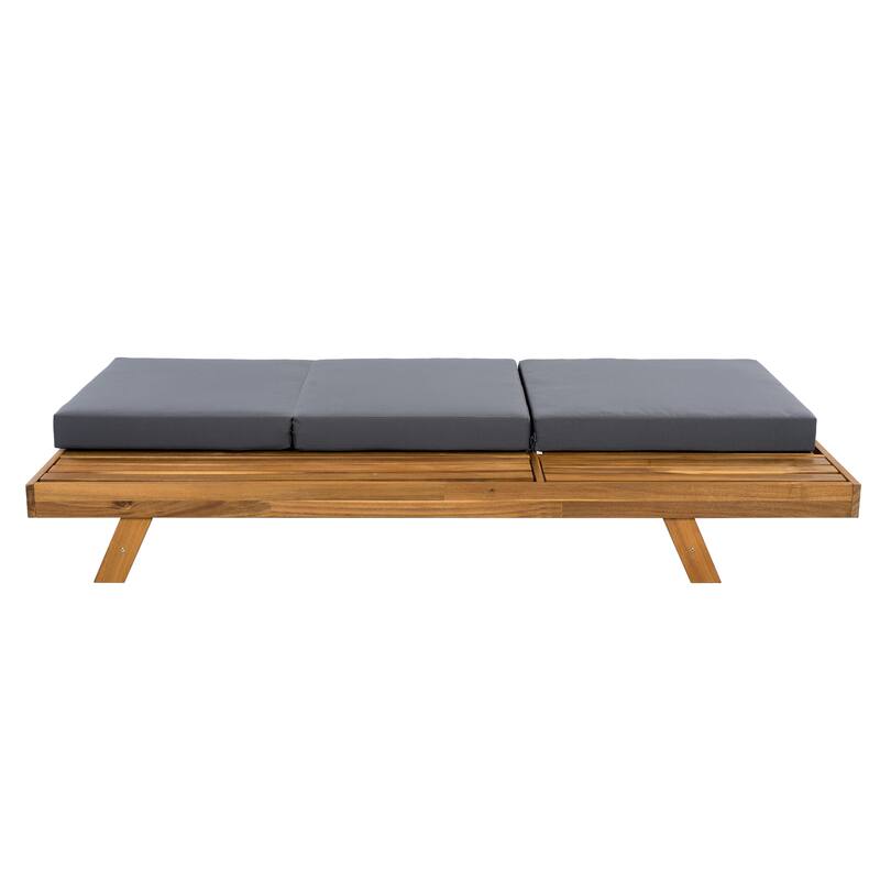 Christopher Knight Home- Austin Acacia Wood Outdoor Chaise Lounge