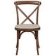 preview thumbnail 18 of 25, Stackable Wood Cross Back Chair with Cushion