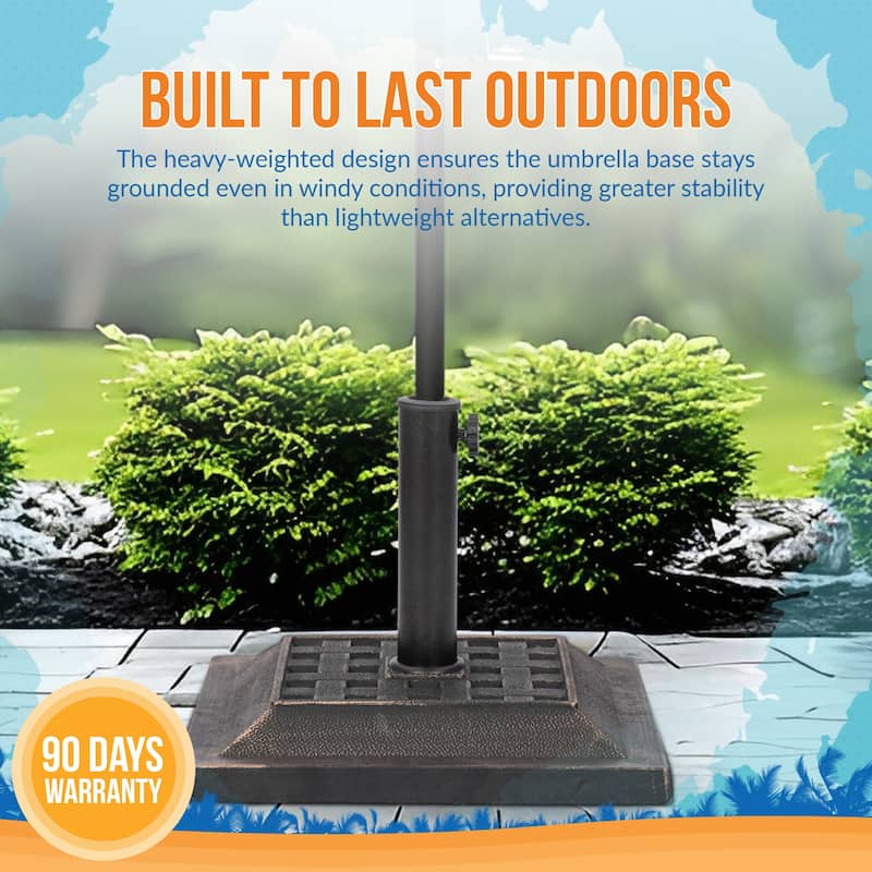 Island Umbrella 26-lb All-Weather Outdoor Square Resin Umbrella Base