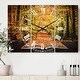 preview thumbnail 1 of 4, Designart 'Open Book in Autumn' Cottage 3 Panels Oversized Wall CLock - 36 in. wide x 28 in. high - 3 panels