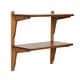 preview thumbnail 52 of 81, Kate and Laurel Meridien Mid-Century Wall Shelves Rustic Brown - 24x12x24