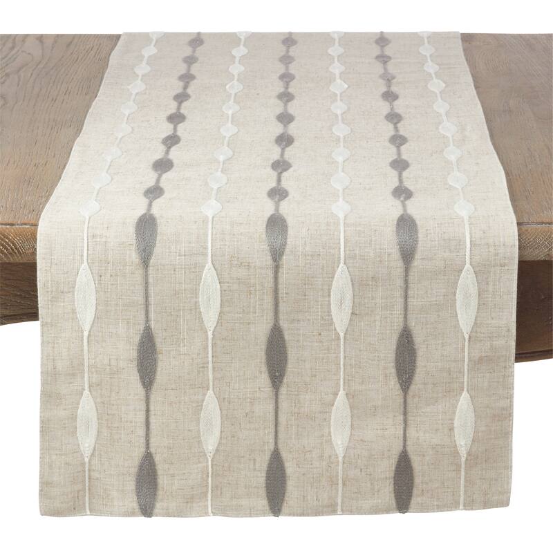 Modern Embroidered Design Table Runner