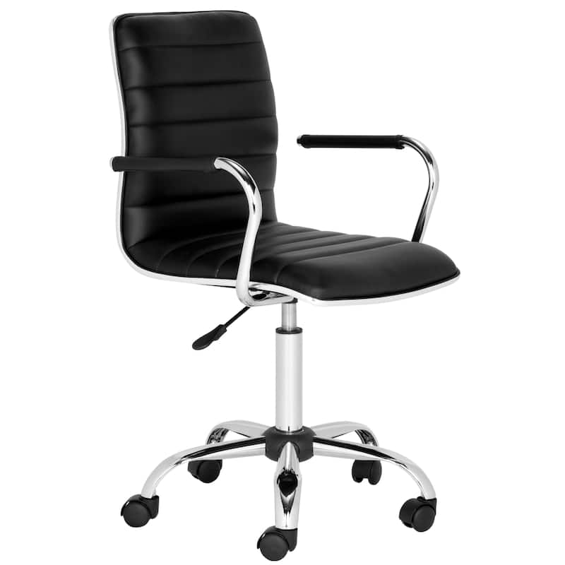SAFAVIEH Kendra White Adjustable Height Office Desk Chair - 22.4" x 19.9" x 35.9" - 22.4" x 19.9" x 35.9" - 22Wx23Dx40H