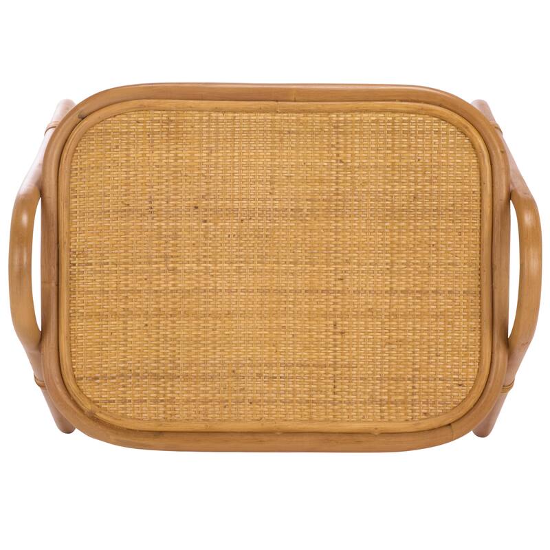 SAFAVIEH Couture Bayard Rattan Pole Accent Table - 22"W x 17"D x 23"H