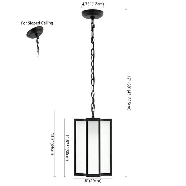 SAFAVIEH Lighting Hyla 8" Outdoor Pendant - 8"W x 8"D x 89"H