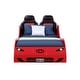preview thumbnail 2 of 12, Fun Red Twin Size Platform Bed, Car Bed with LED Lights, Upholstered Headboard, and Automotive, for Kids' Bedroom