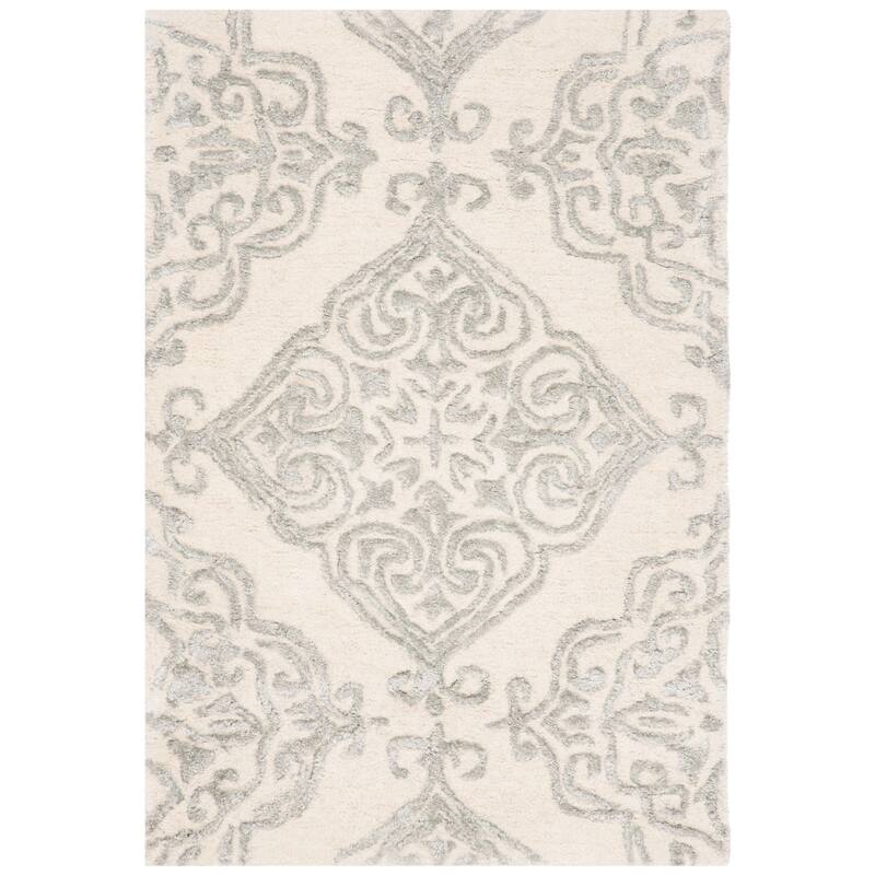 SAFAVIEH Handmade Glamour Graca Modern Viscose Rug - 2' x 3' - Ivory/Silver