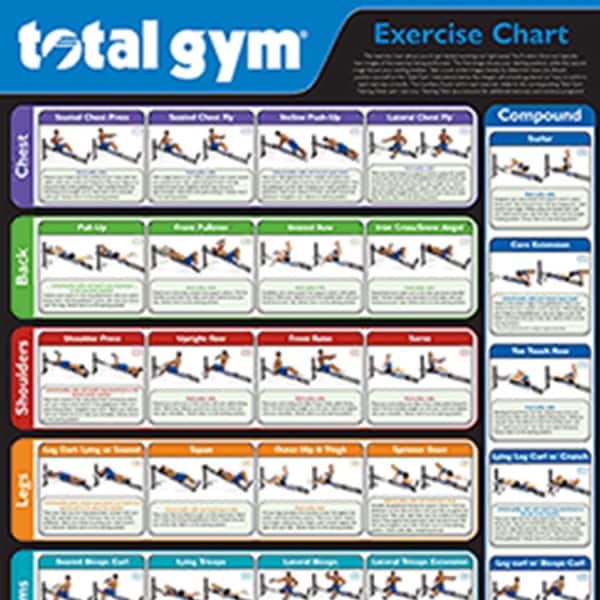 total-gym-24-x-36-convenient-quick-reference-exercise-chart-with-35-workouts-24-x-36-inches-bed-bath-beyond-34999337 for Printable Free Vibration Plate Exercise Chart Total Gym 24