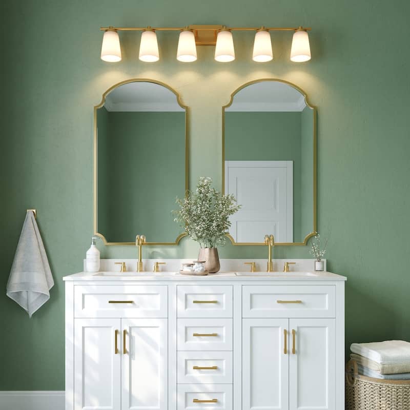 Acroma 6 - Light Steel Dimmable Bathroom Vanity Light - 6-light