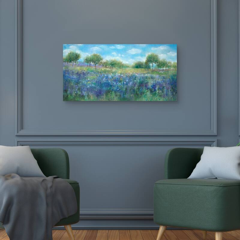 Bluebonnets Hill Canvas Art Print